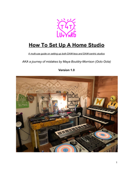 How to Set up a Home Studio by Octo Octa Version