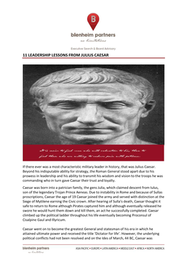 11 Leadership Lessons from Julius Caesar