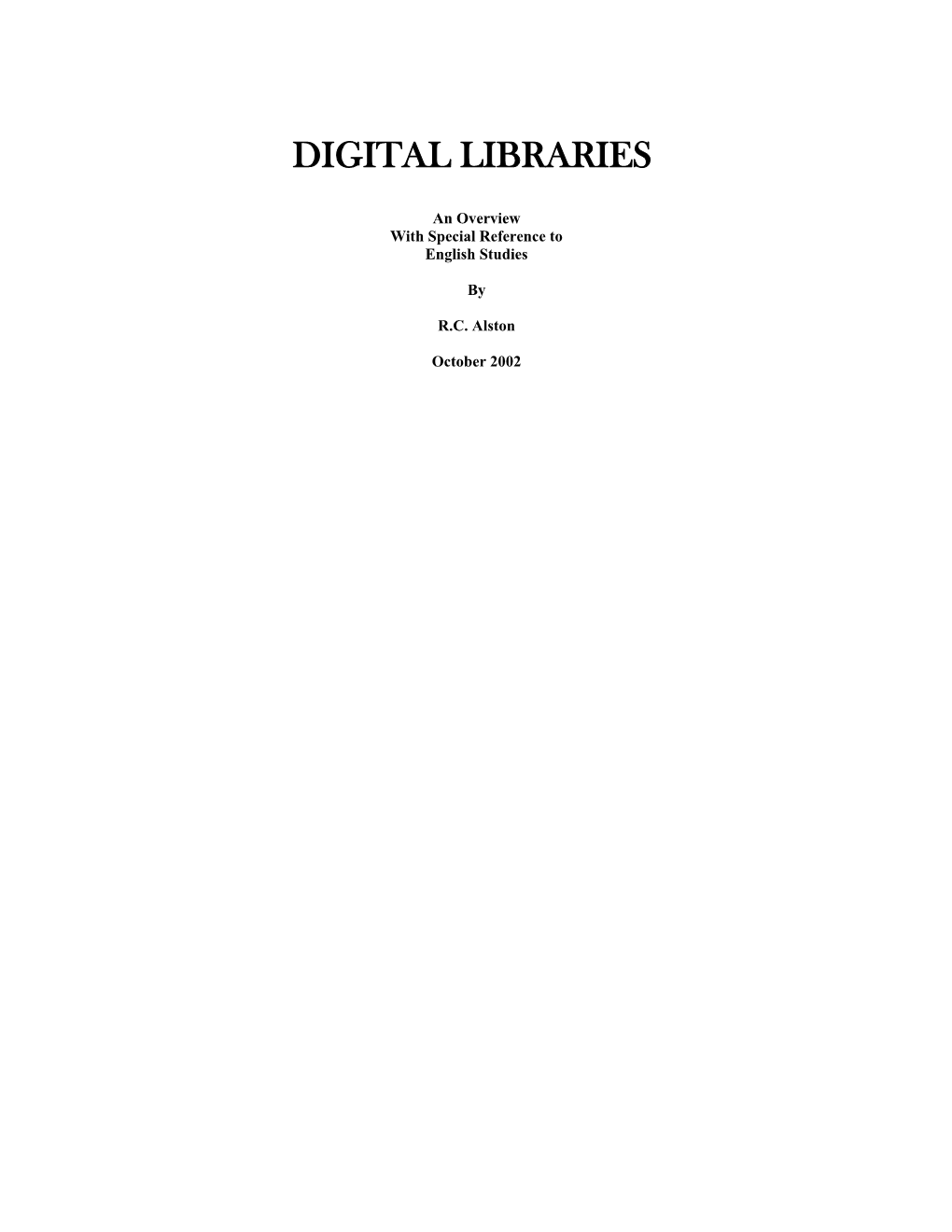 Digital Libraries