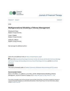 Multigenerational Modeling of Money Management