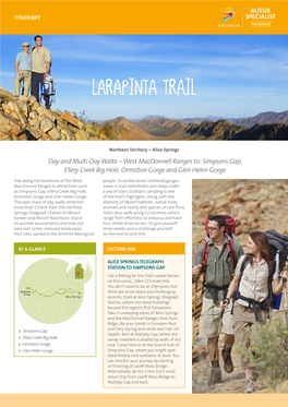 12 Section Larapinta Trail