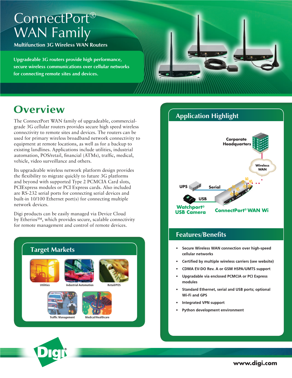 Connectport WAN Family 3G Wireless Cellular Routers