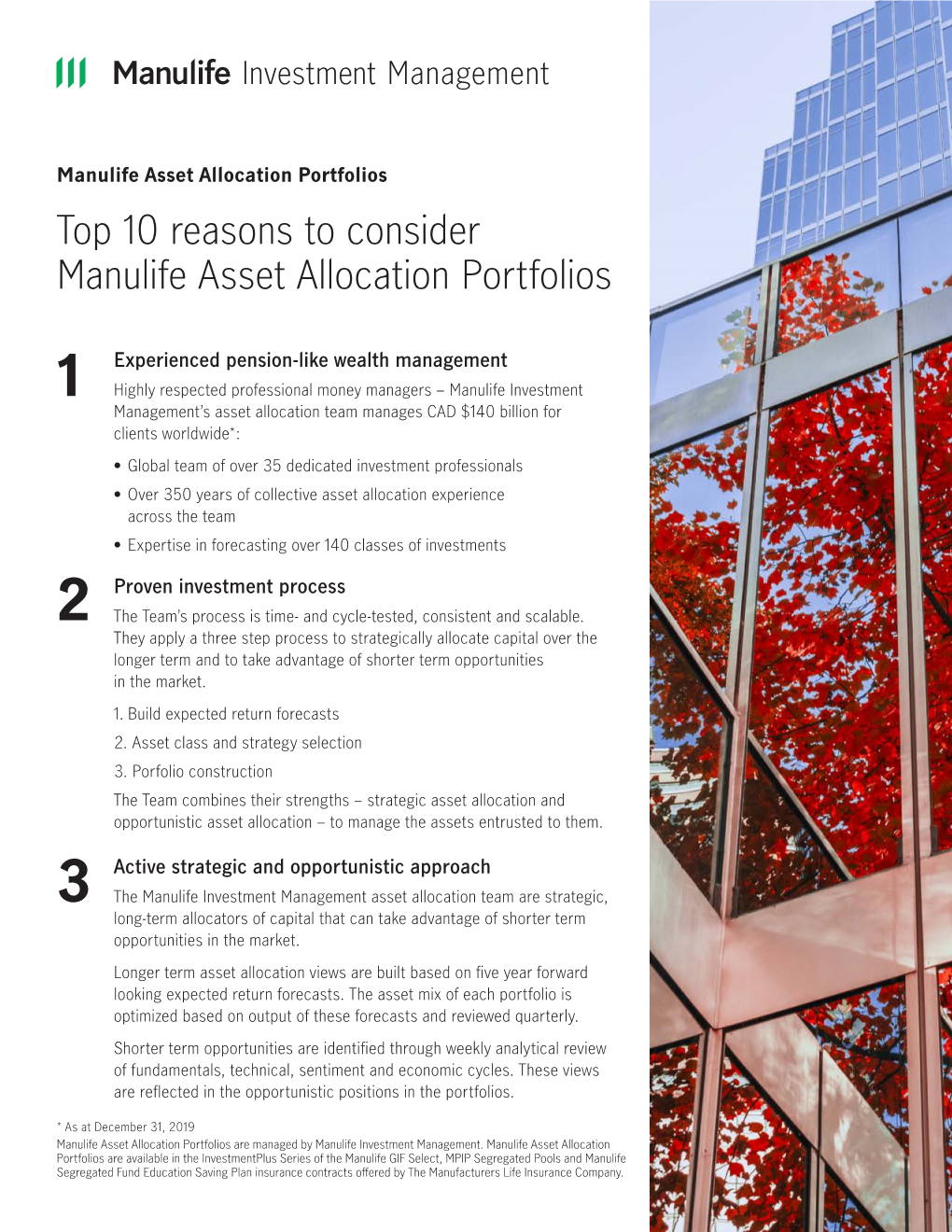 Manulife Asset Allocation: Top 10