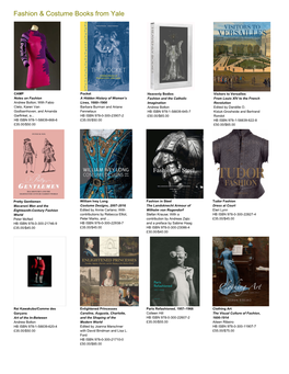 Fashion & Costume Books from Yale