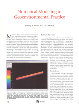 Numerical Modeling in Geoenvironmental Practice