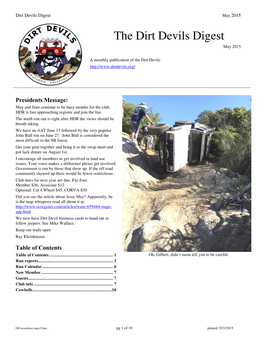 The Dirt Devils Digest May 2015