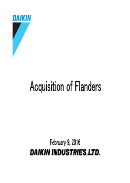 Acquisition of Flanders