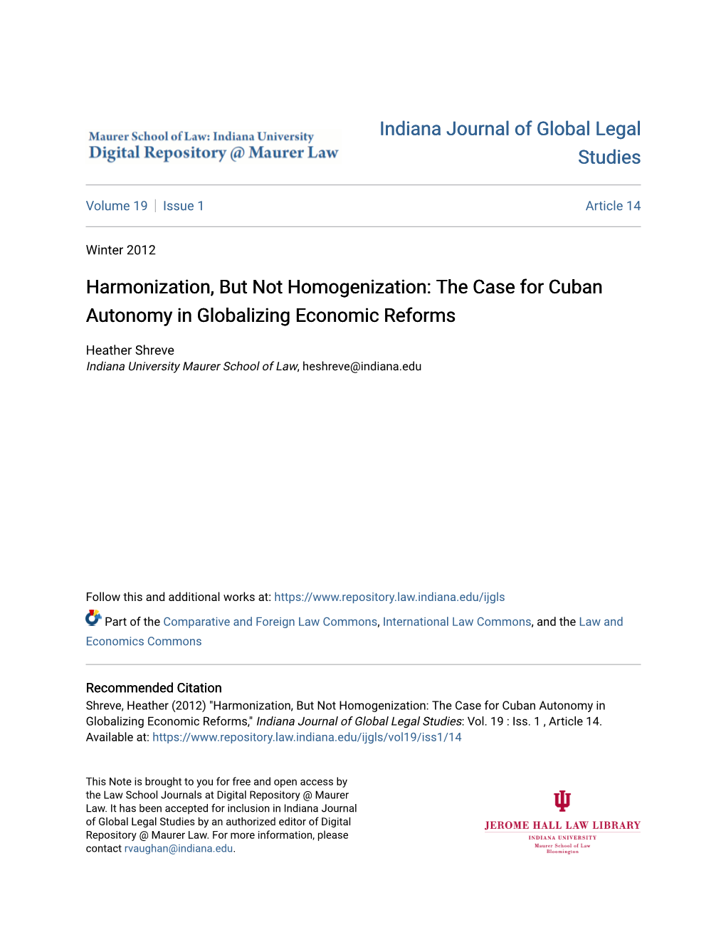 The Case for Cuban Autonomy in Globalizing Economic Reforms
