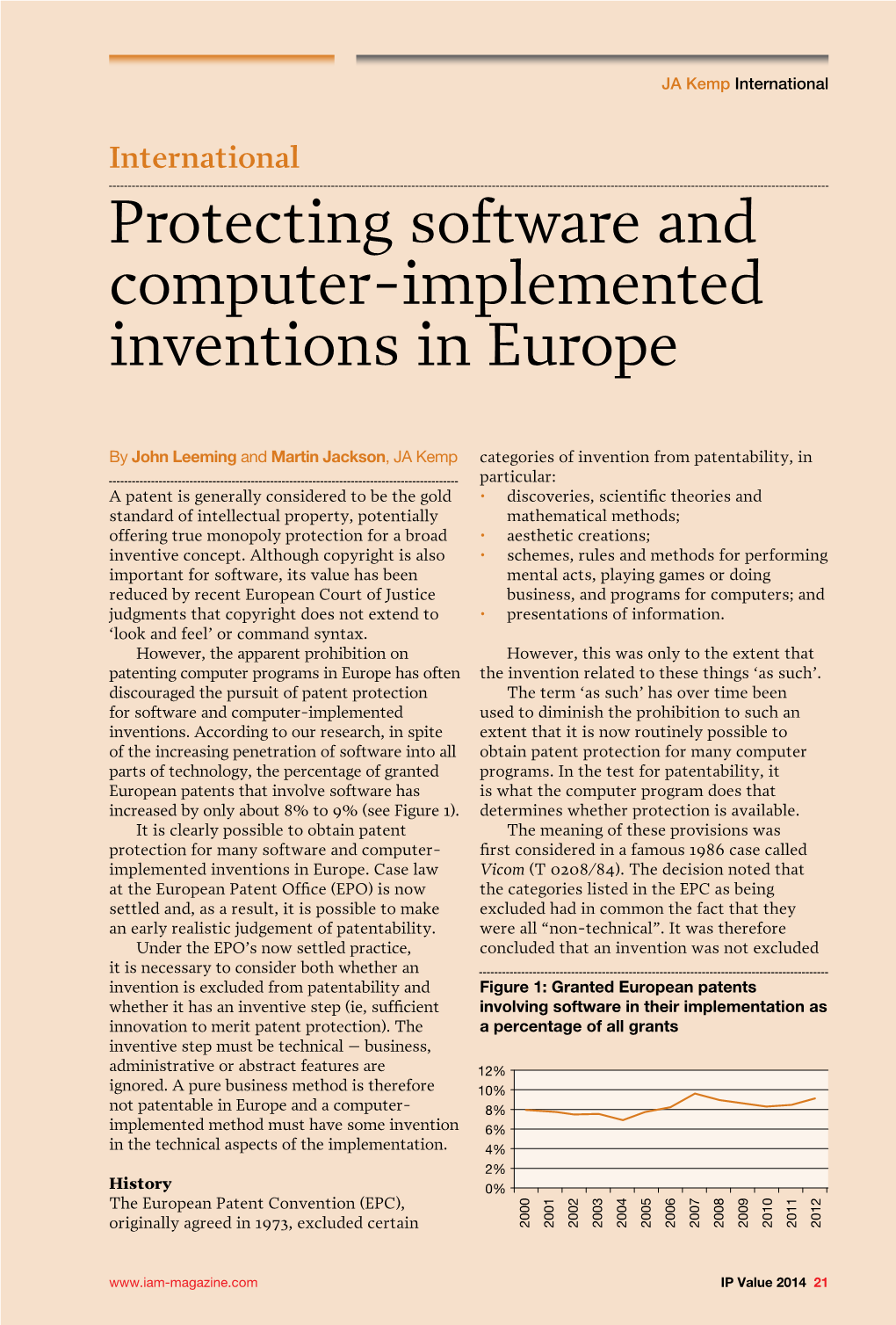 Protecting Software and Computer-Implemented Inventions in Europe