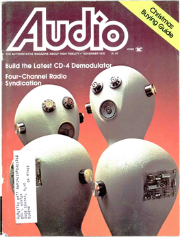 Build the Latest CD -4 Demodulato Four -Channel Radio Syndication