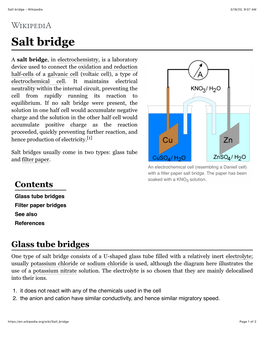 Salt Bridge - Wikipedia 3/18/20, 9�07 AM