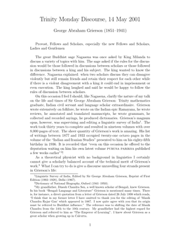 Sir George Abraham Grierson: Trinity Mathematics Graduate, Indian Civil Servant and Language Scholar Extraordinaire