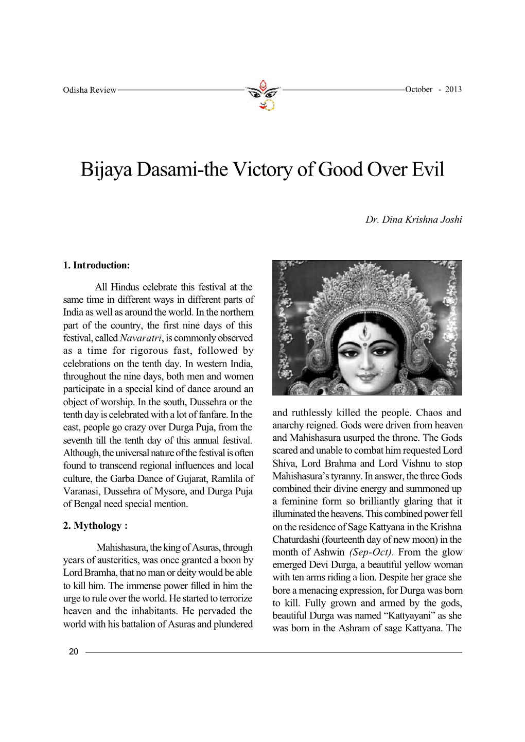 Bijaya Dasami-The Victory of Good Over Evil