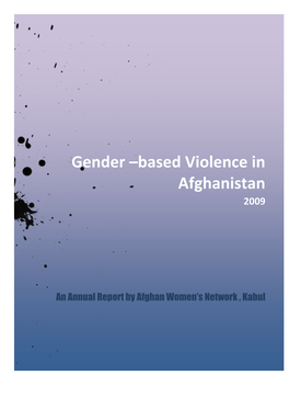 Gender –Based Violence in Afghanistan 2009