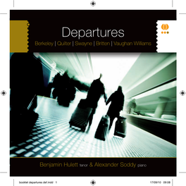 Booklet Departures Def.Indd 1 17/09/10 09:08 Standing Upon the Shore of All We Know DEPARTURES