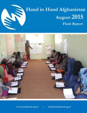 Hand in Hand Afghanistan Monthly Update – [Month – Year]