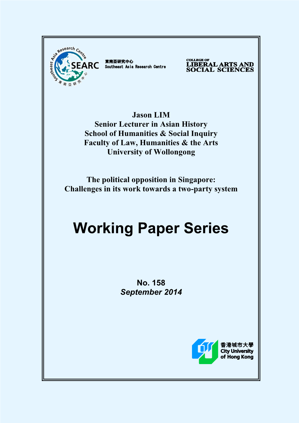 Working Paper Series