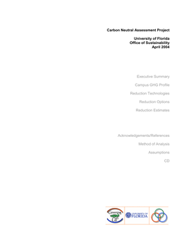 UF Carbon Neutral Report