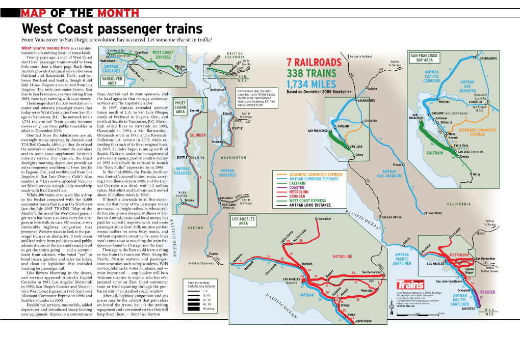 West Coast Passenger Trains from Vancouver to San Diego, a Revolution Has Occurred