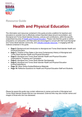 Health and Physical Education