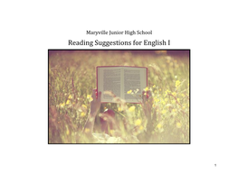 Reading Suggestions for English I