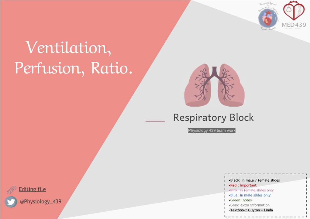 Ventilation, Perfusion, Ratio