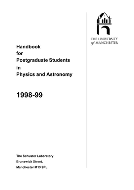Handbook for Postgraduate Students in Physics and Astronomy