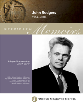 John Rodgers 1914–2004