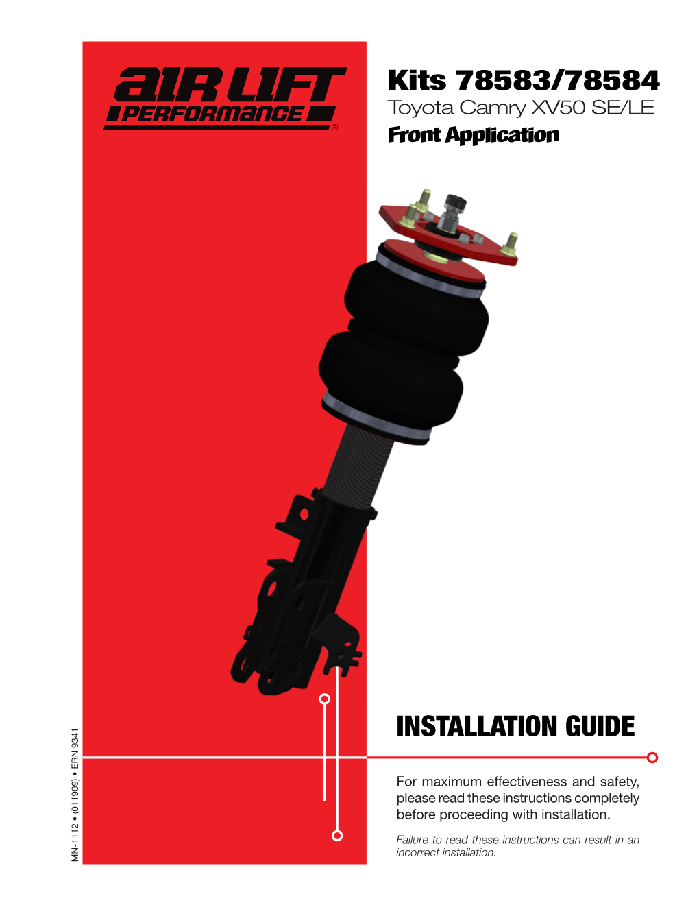 INSTALLATION GUIDE Kits 78583/78584