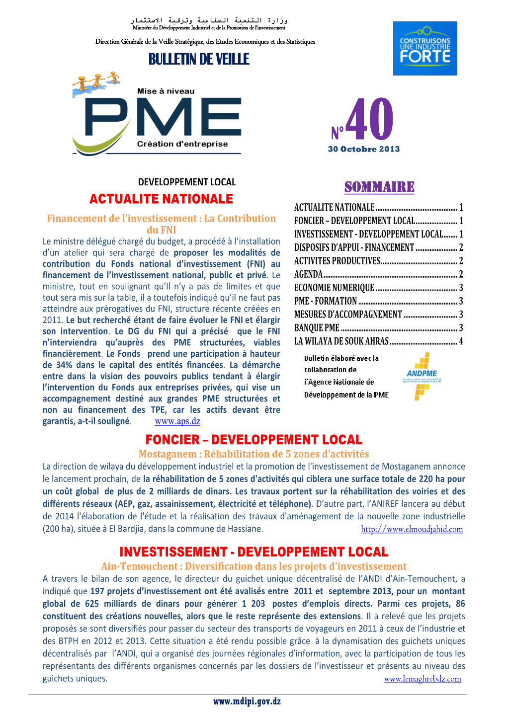 Bulletin PME N° 40
