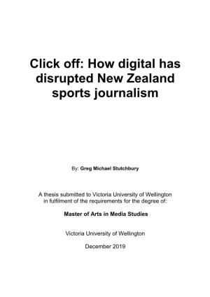 How Digital Has Disrupted New Zealand Sports Journalism