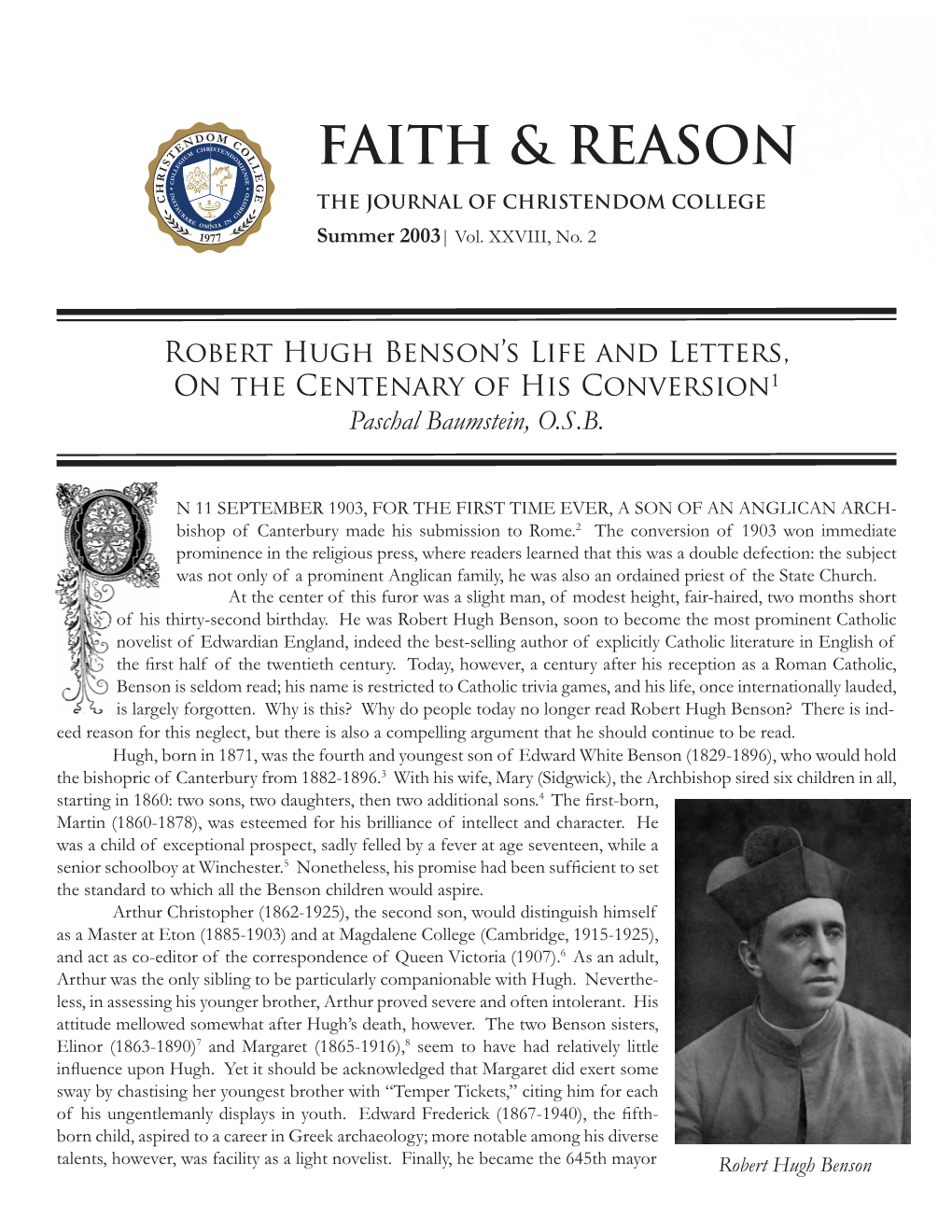 Faith & Reason