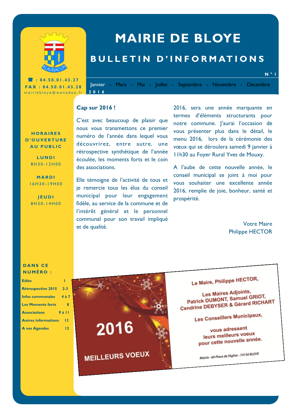 Mairie De Bloye Bulletin D’Informations