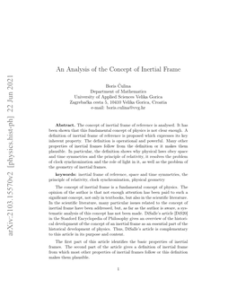 Arxiv:2103.15570V2 [Physics.Hist-Ph] 22 Jun 2021 to This Article in Its Purpose and Content