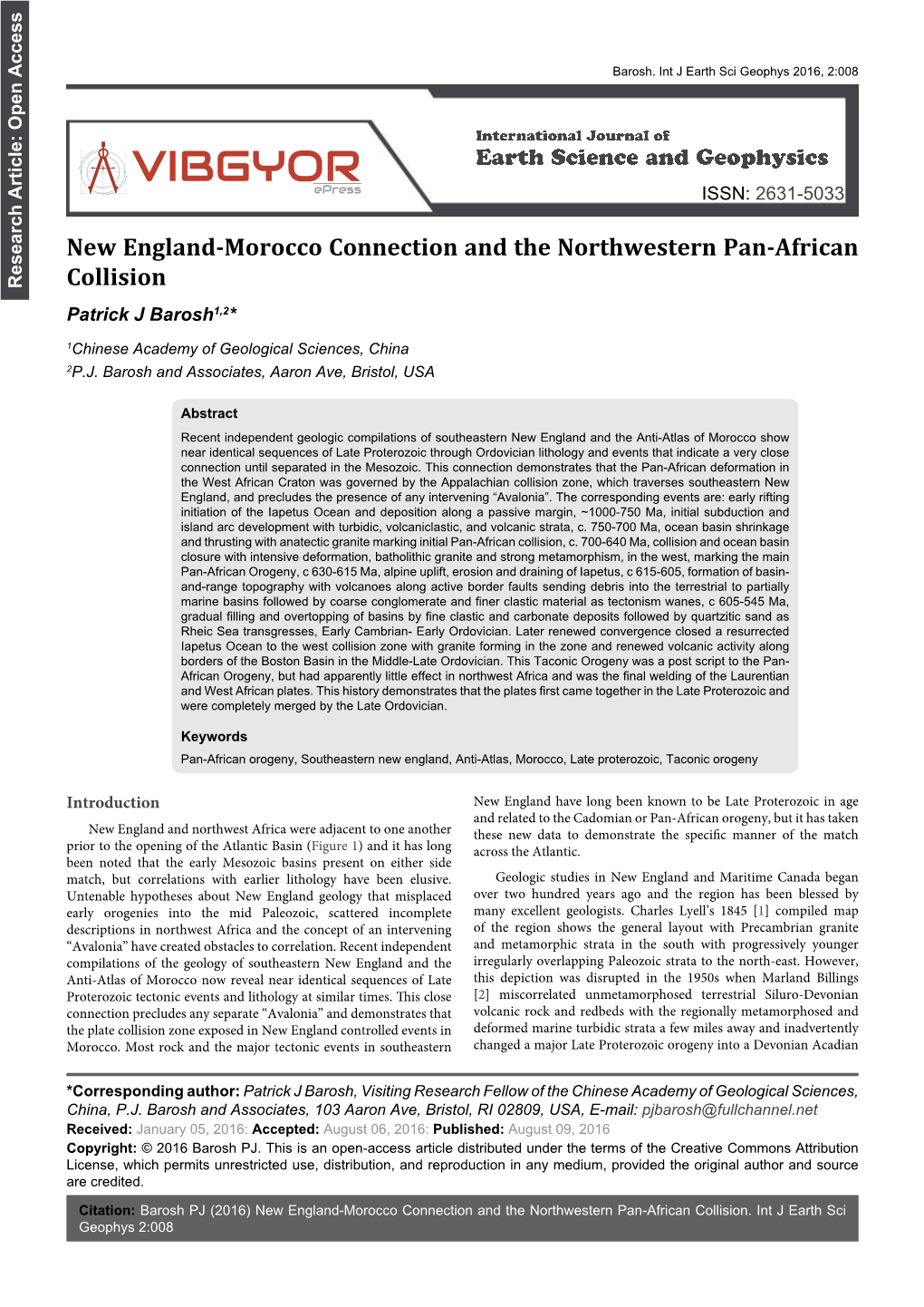 New England-Morocco Connection and the Northwestern Pan-African Collision