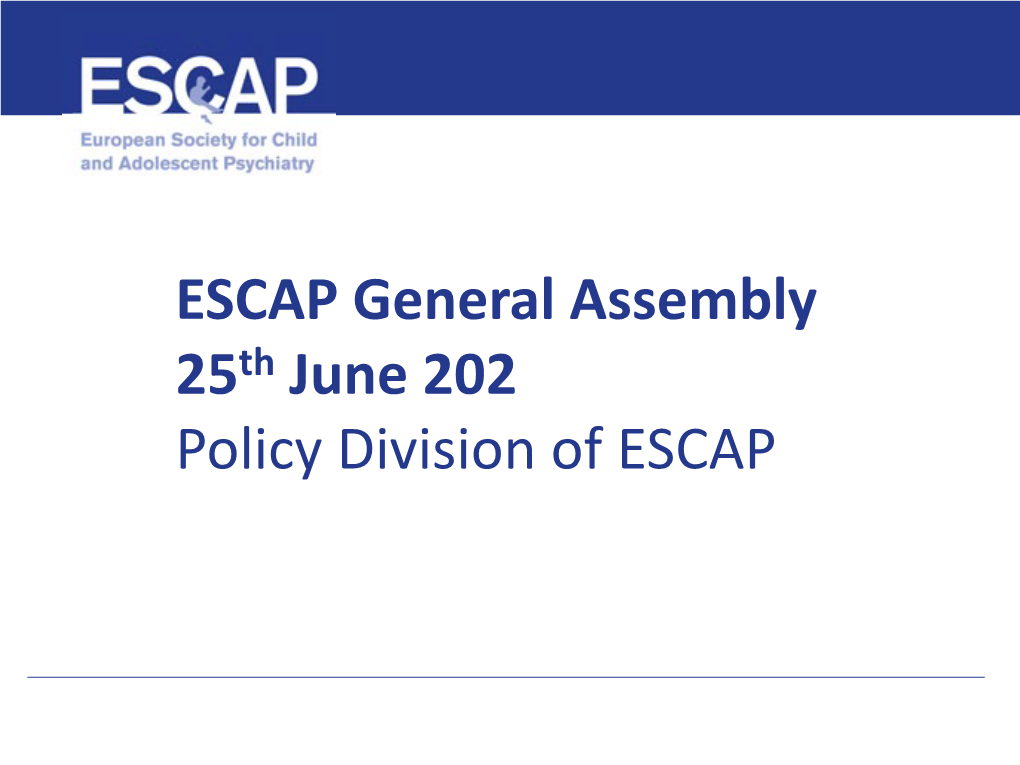 Policy Division of ESCAP Members of the Policy Division
