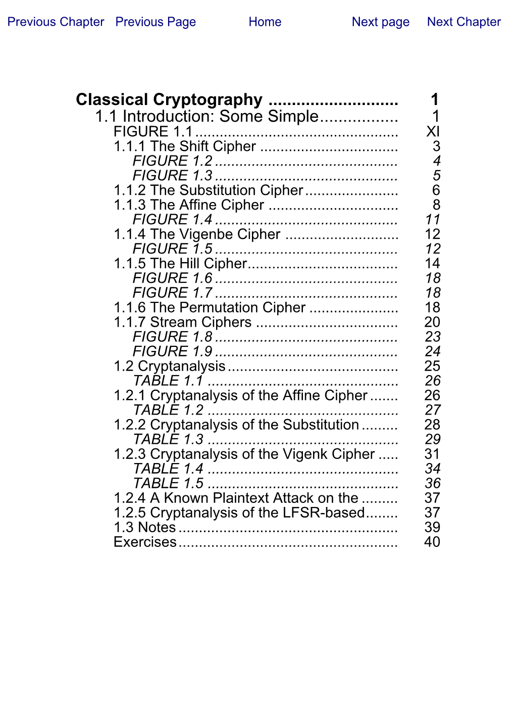 Classical Cryptography 1 ...1.1 Introduction