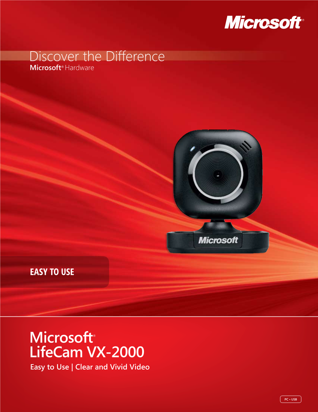 Microsoft Lifecam VX-2000 Easy to Use | Clear and Vivid Video