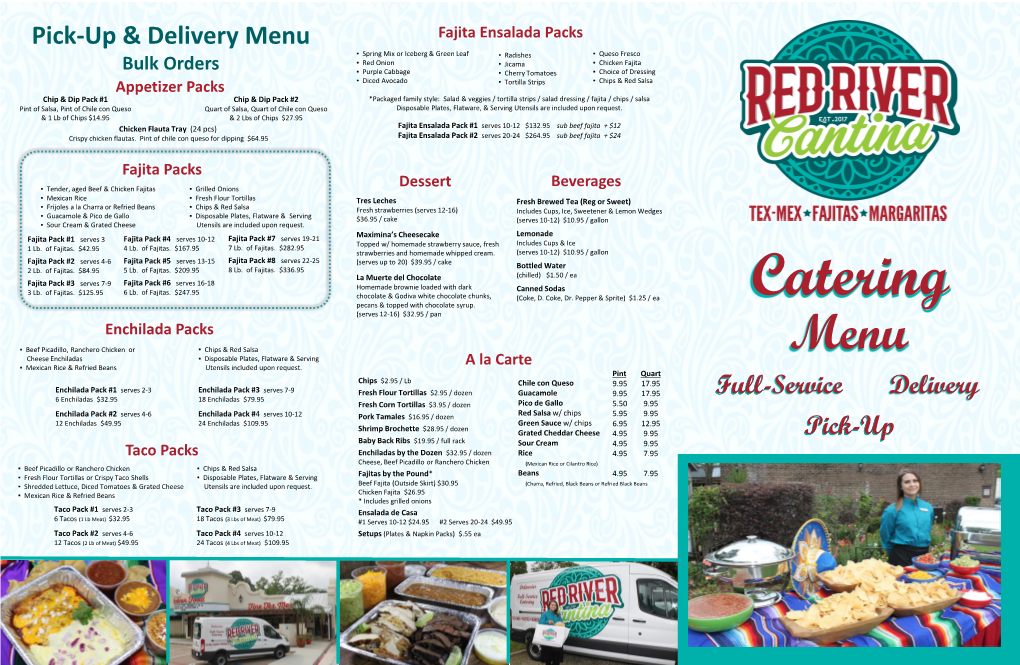 Pick-Up & Delivery Menu