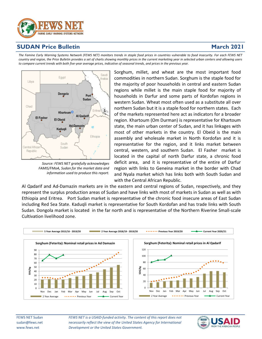 SUDAN Price Bulletin March 2021