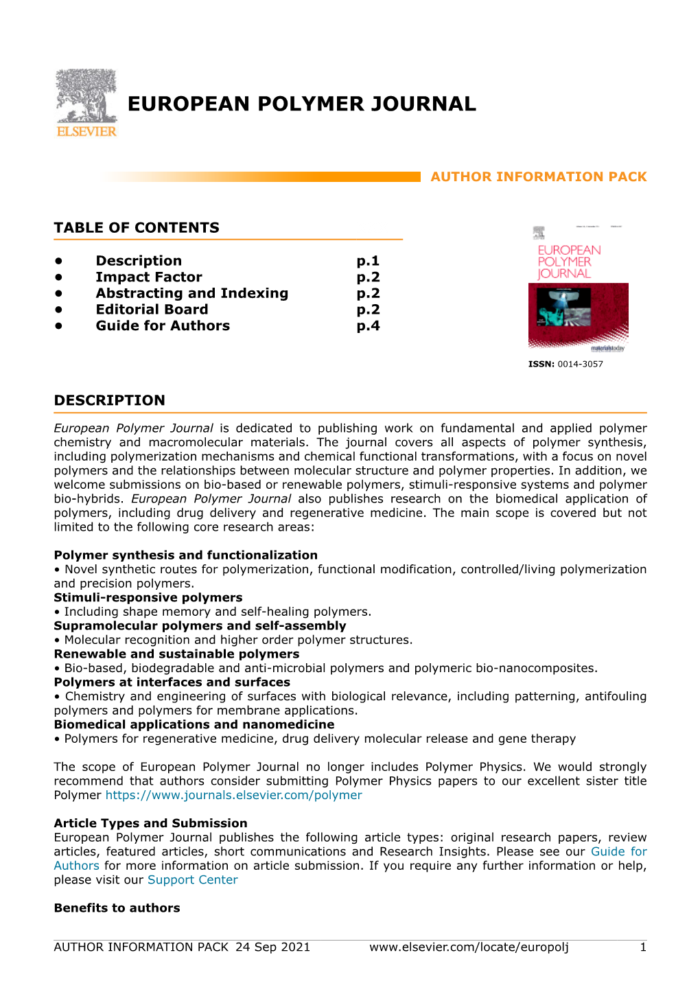 European Polymer Journal