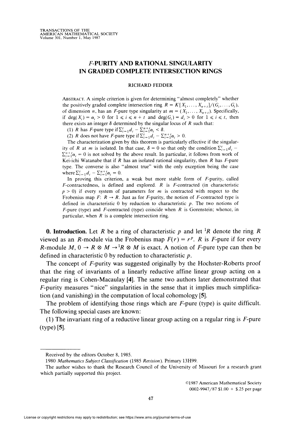 F-Purity and Rational Singularity in Graded Complete Intersection Rings