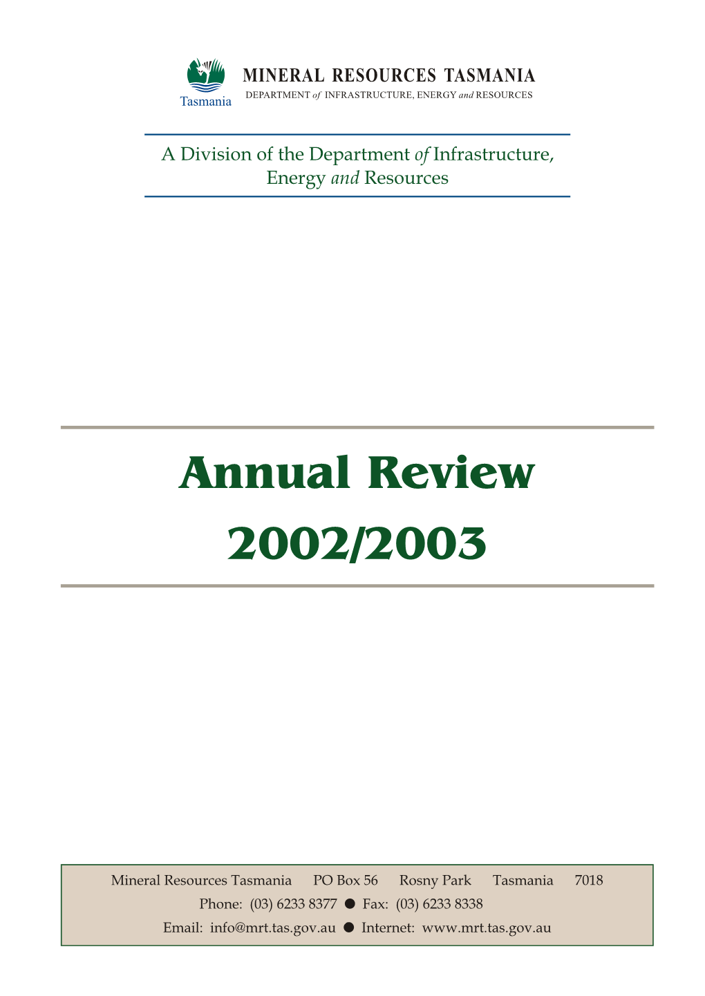 Annual Review 2002/2003