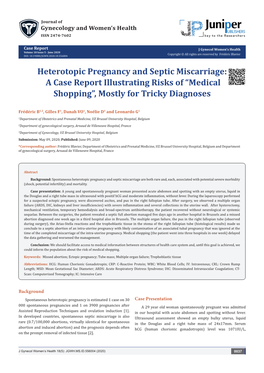 Heterotopic Pregnancy and Septic Miscarriage:A Case Report