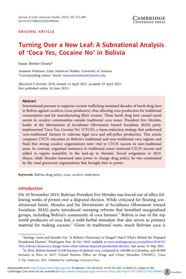 Turning Over a New Leaf: a Subnational Analysis of 'Coca Yes