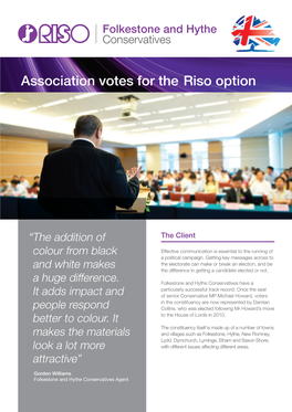 Association Votes for the Riso Option
