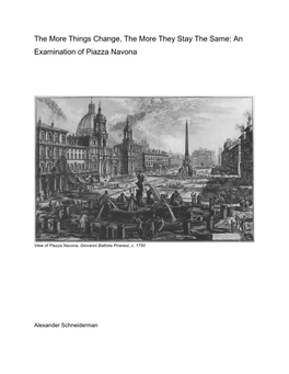 An Examination of Piazza Navona