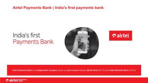 Airtel Payments Bank | India’S First Payments Bank