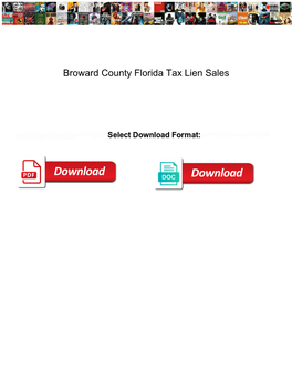 Broward County Florida Tax Lien Sales