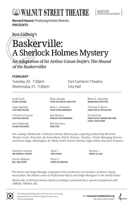 Baskerville: a Sherlock Holmes Mystery an Adaptation of Sir Arthur Conan Doyle’S the Hound of the Baskervilles